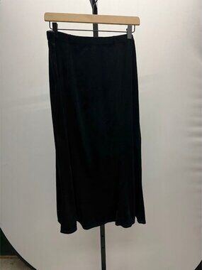 Notations Black Velvet Midi Skirt